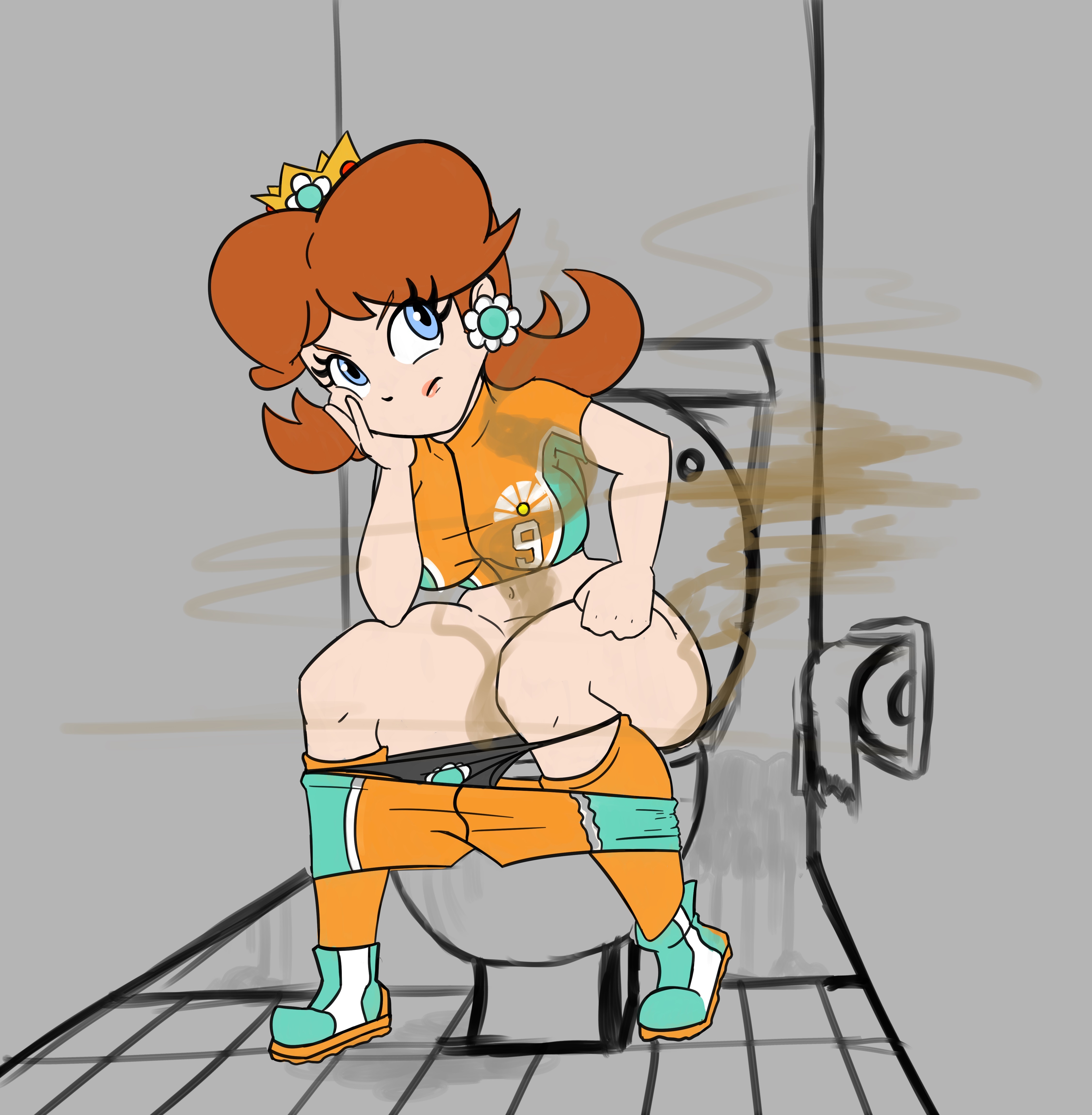 Princess Daisy Farting and Pooping — 32