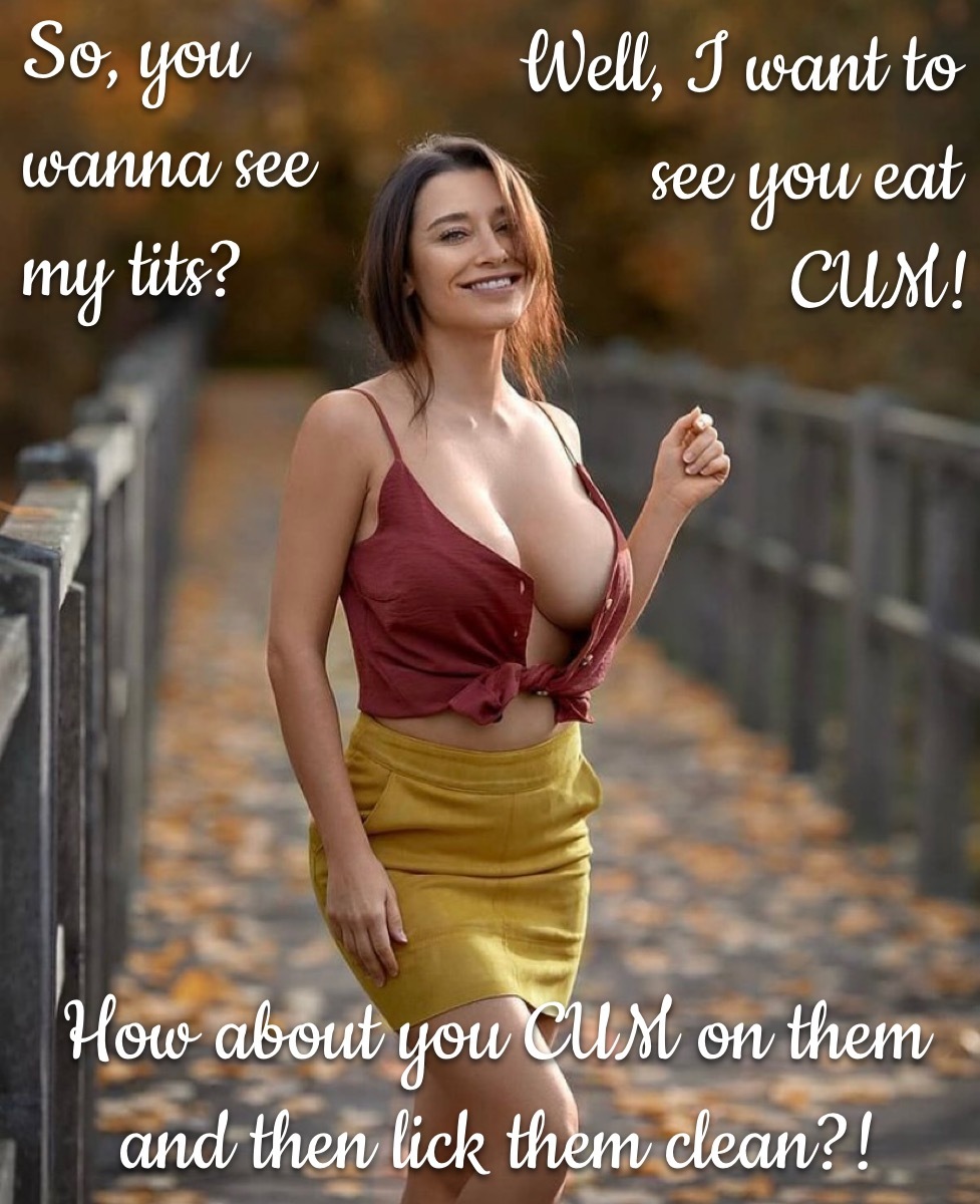 Cum fetish captions — 18