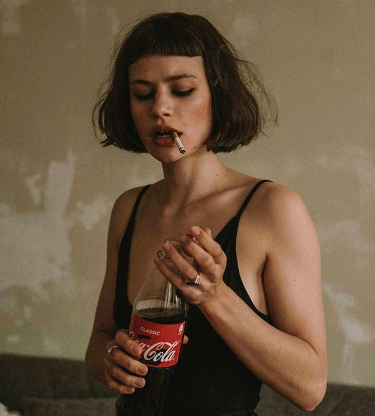 #2 Women With Bangs Smoking Cigarettes !!!! — 28