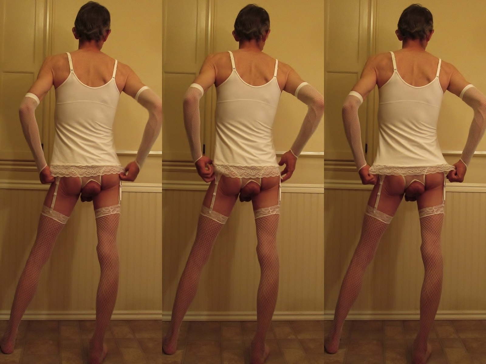 Big Pumped Anus Stretching in Crotchless Panties — 17